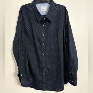 Craft & Flow NWOT Men’s Navy with arrows Button Down Shirt XXL